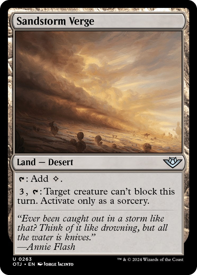 Image for Sandstorm Verge (263) (OTJ) - Magic: The Gathering