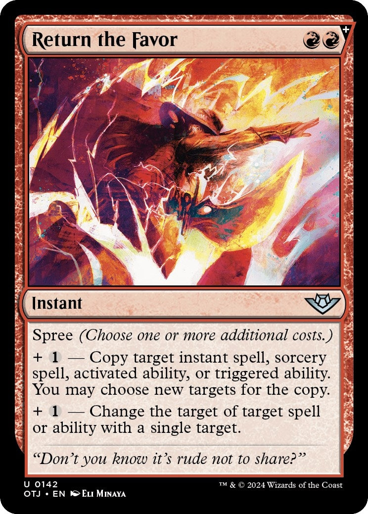 Image for Return the Favor (142) (OTJ) - Magic: The Gathering