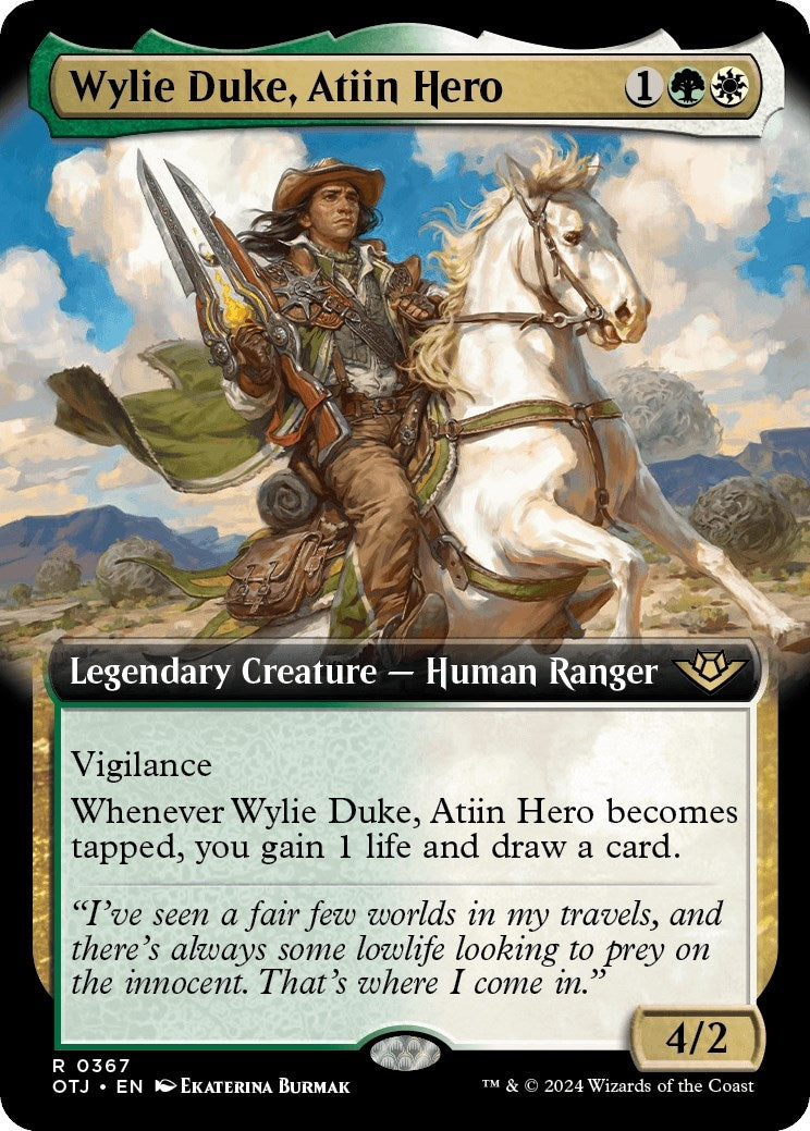 Image for Wylie Duke, Atiin Hero (Extended Art) (367) (OTJ) - Magic: The Gathering