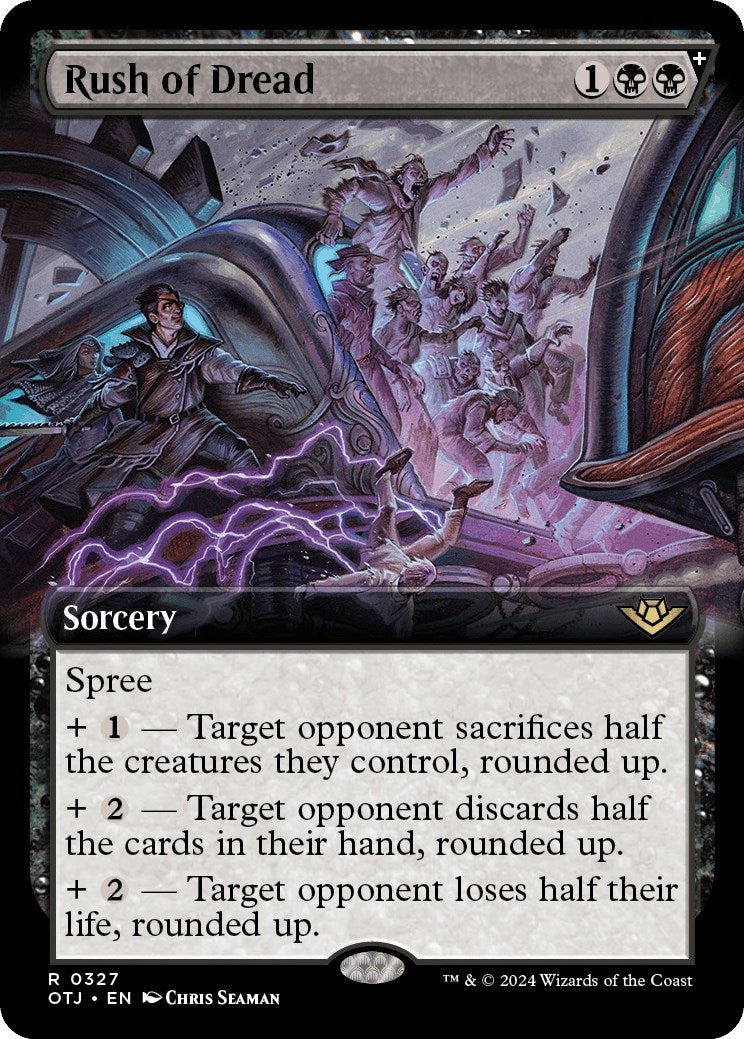 Image for Rush of Dread (Extended Art) (327) (OTJ) - Magic: The Gathering