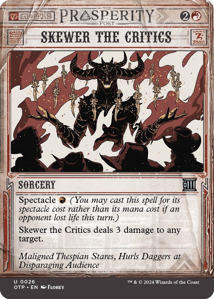 Image for Skewer the Critics (26) (OTP) - Magic: The Gathering