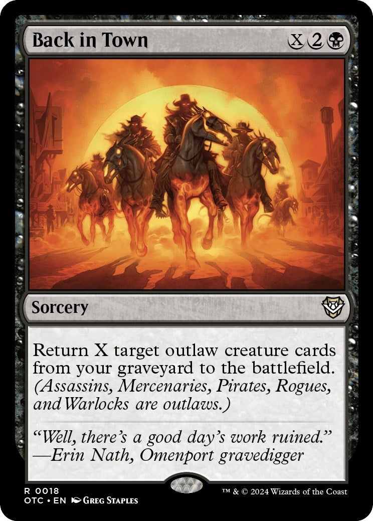 Image for Back in Town (18) (OTC) - Magic: The Gathering