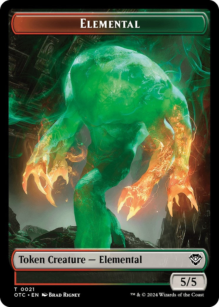 Image for Elemental (0021) // Angel Double-Sided Token (21 // 3) (OTC) - Magic: The Gathering