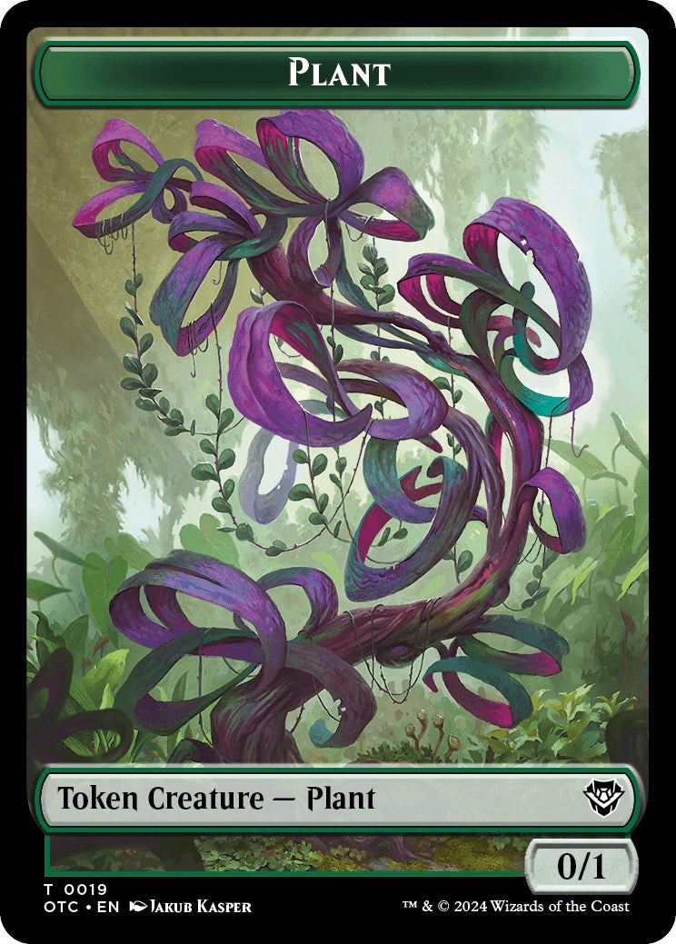 Image for Plant // Sand Warrior Double-Sided Token (19 // 23) (OTC) - Magic: The Gathering