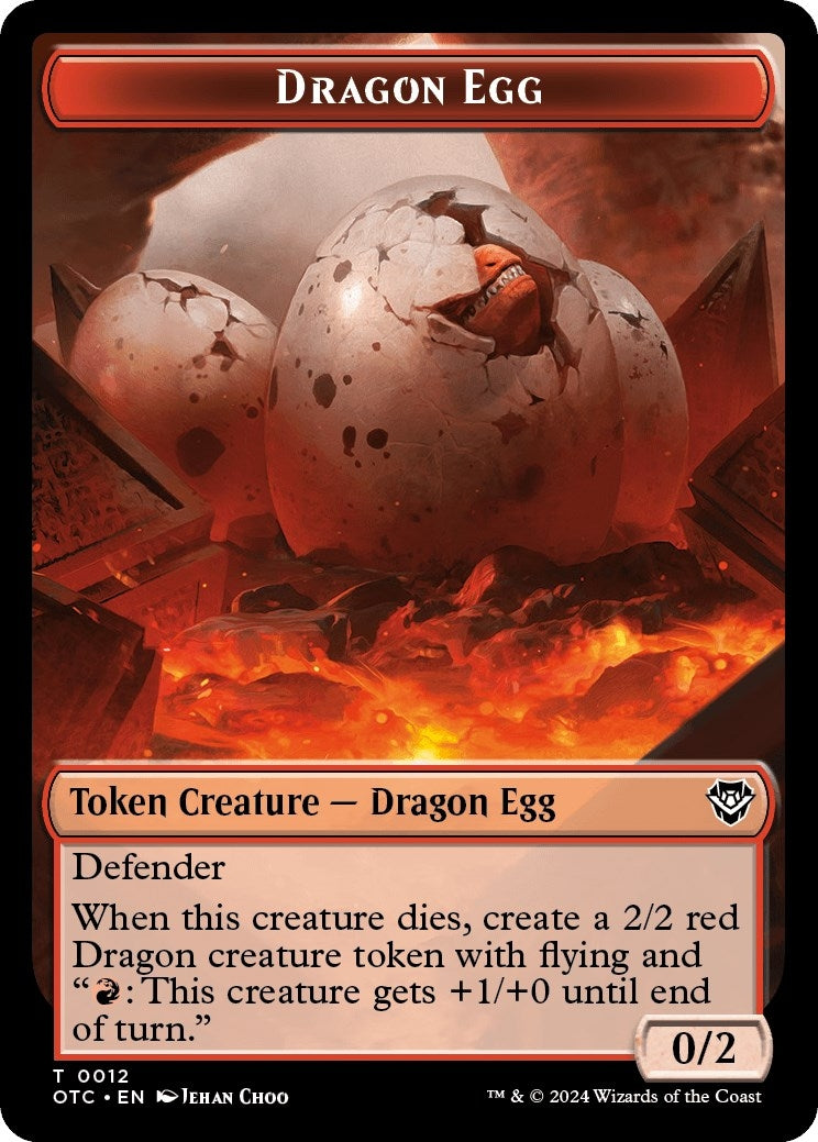 Image for Dragon Egg // Dragon Double-Sided Token (12 // 11) (OTC) - Magic: The Gathering