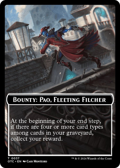 Bounty: Paq, Fleeting Filcher // Bounty Rules Double-Sided Token (37) (OTC)