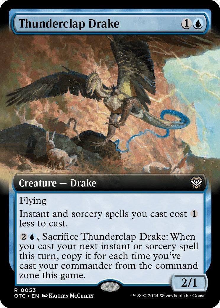 Image for Thunderclap Drake (Extended Art) (53) (OTC) - Magic: The Gathering