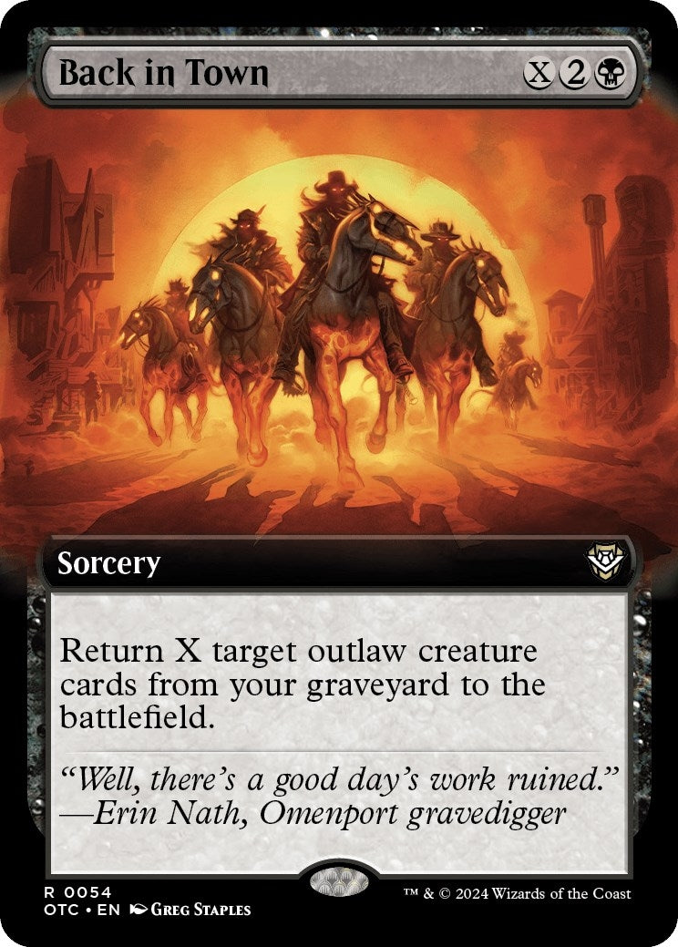 Image for Back in Town (Extended Art) (54) (OTC) - Magic: The Gathering