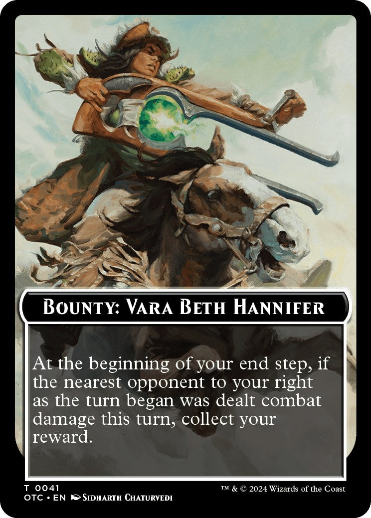 Image for Bounty: Vara Beth Hannifer // Bounty Rules Double-Sided Token (41) (OTC) - Magic: The Gathering