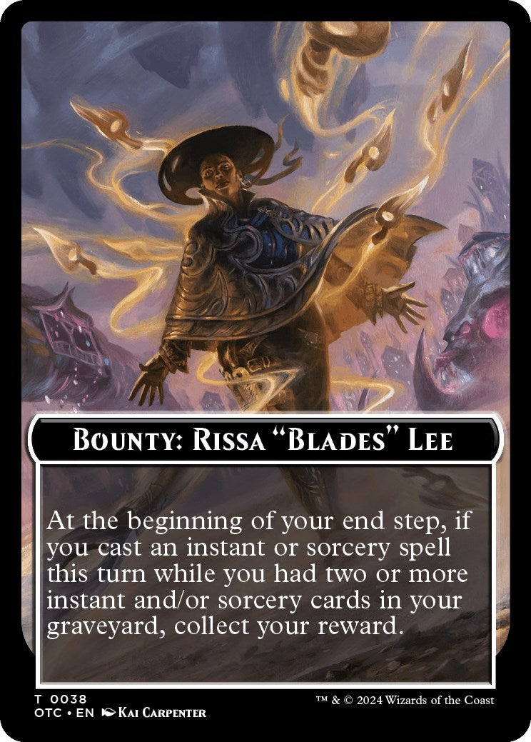 Image for Bounty: Rissa "Blades" Lee // Bounty Rules Double-Sided Token (38) (OTC) - Magic: The Gathering