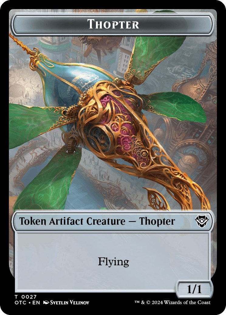 Image for Thopter // Manifest Double-Sided Token (27 // 28) (OTC) - Magic: The Gathering