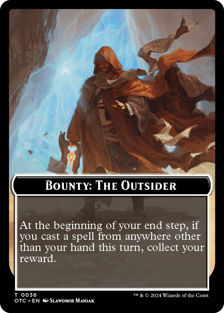 Image for Bounty: The Outsider // Bounty Rules Double-Sided Token (36) (OTC) - Magic: The Gathering