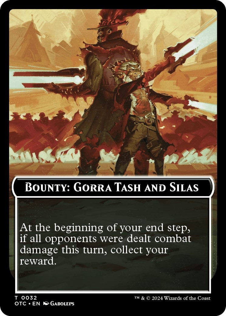 Image for Bounty: Gorra Tash and Silas // Bounty Rules Double-Sided Token (32) (OTC) - Magic: The Gathering