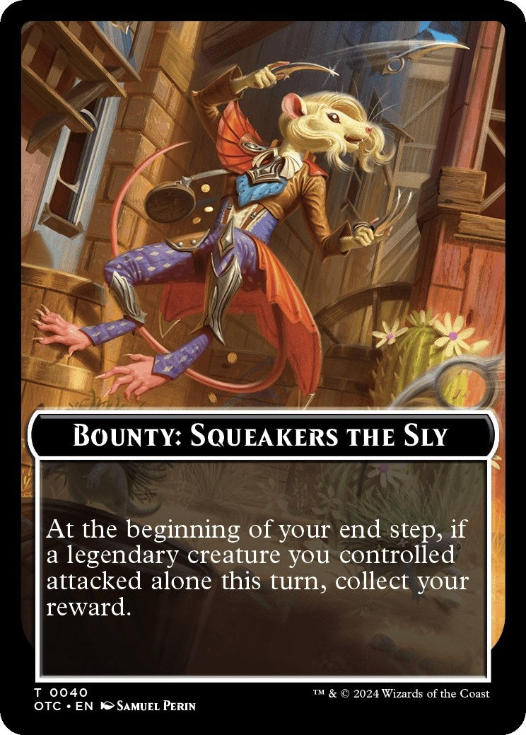Image for Bounty: Squeakers the Sly // Bounty Rules Double-Sided Token (40) (OTC) - Magic: The Gathering