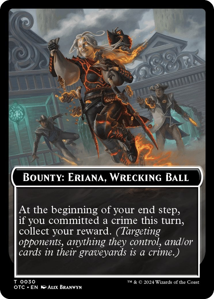 Image for Bounty: Eriana, Wrecking Ball // Bounty Rules Double-Sided Token (30) (OTC) - Magic: The Gathering