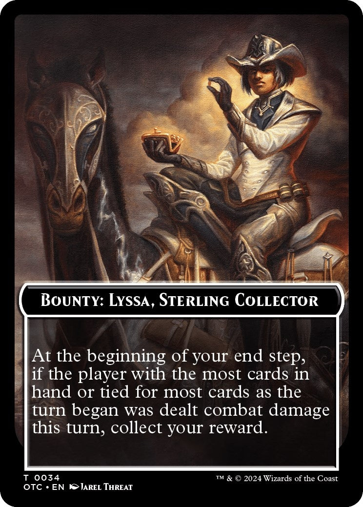 Image for Bounty: Lyssa, Sterling Collector // Bounty Rules Double-Sided Token (34) (OTC) - Magic: The Gathering