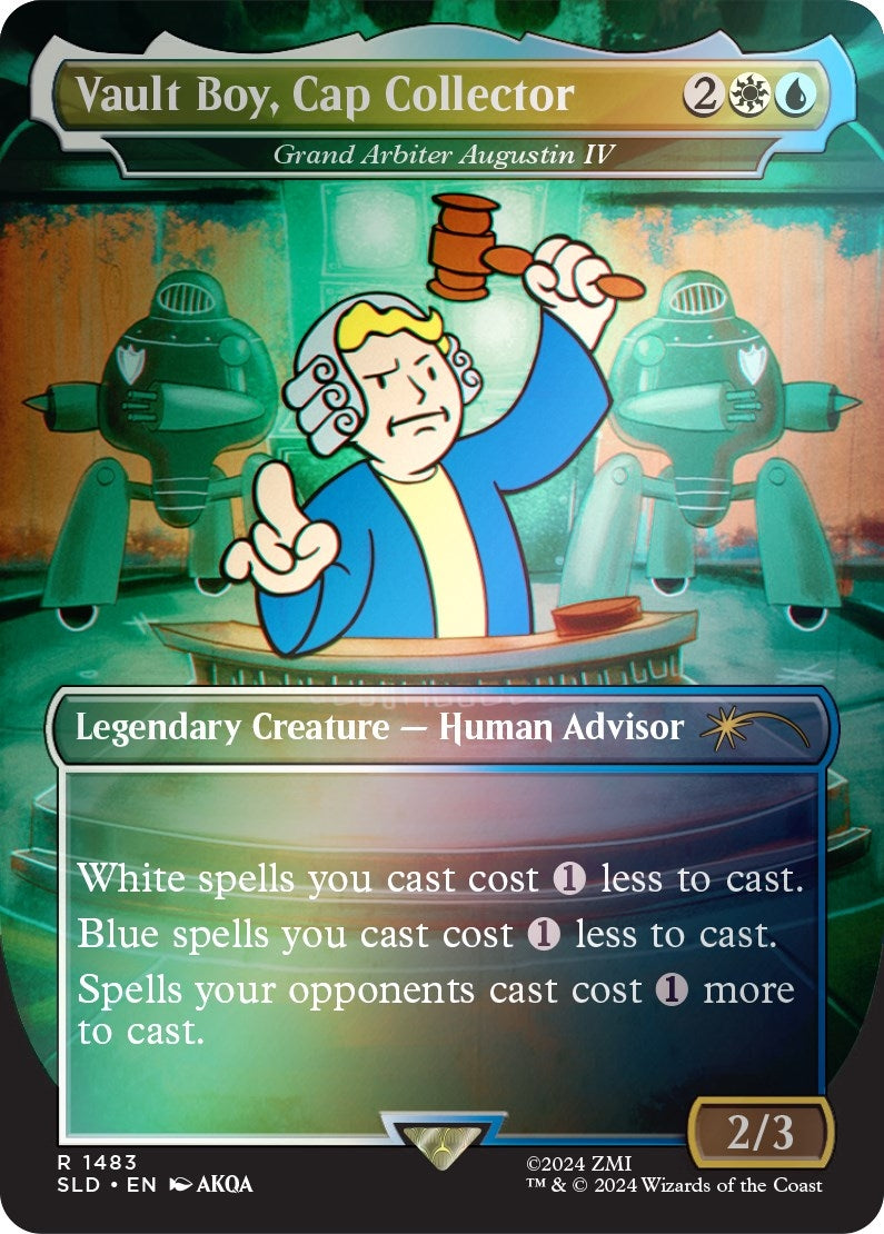 Image for Vault Boy, Cap Collector - Grand Arbiter Augustin IV (Rainbow Foil) (1483) (SLD) - Magic: The Gathering