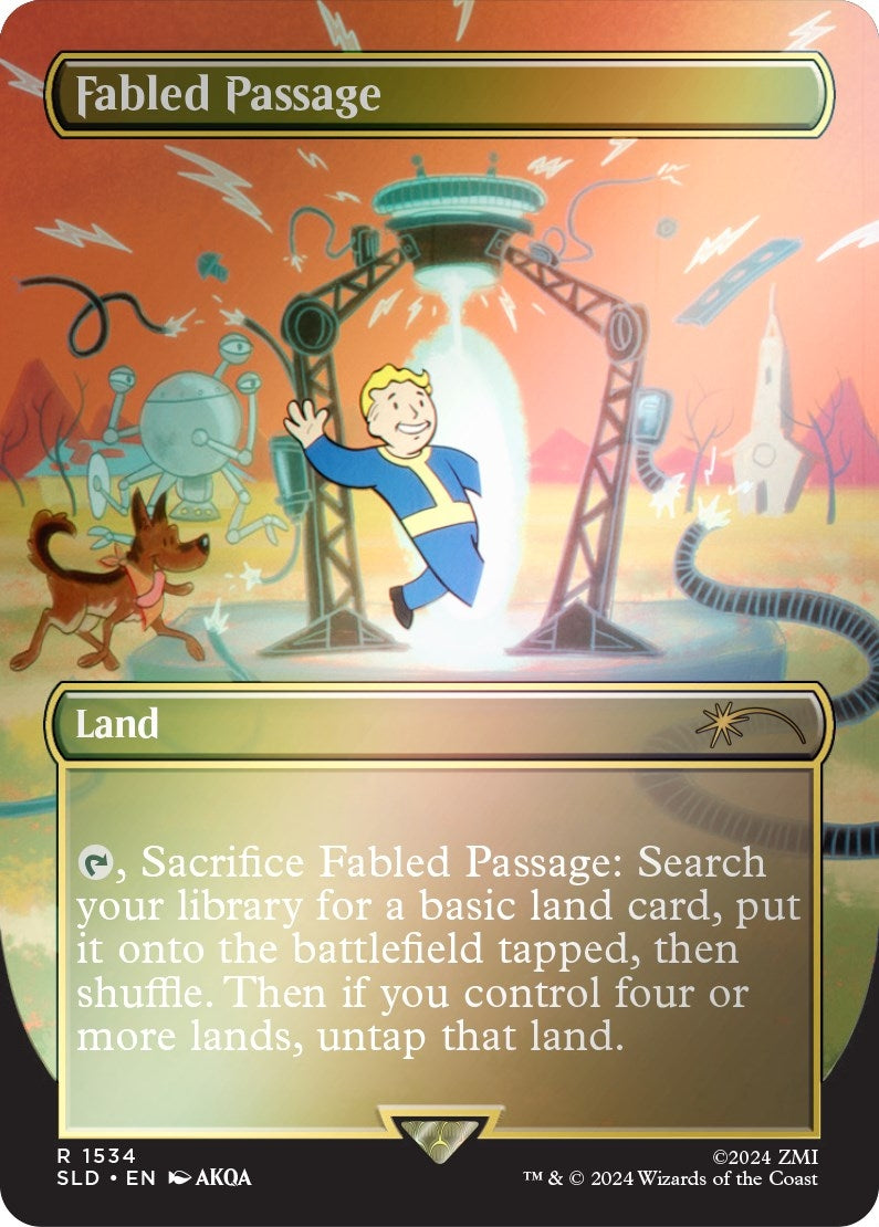 Image for Fabled Passage (1534) (Rainbow Foil) (1534) (SLD) - Magic: The Gathering