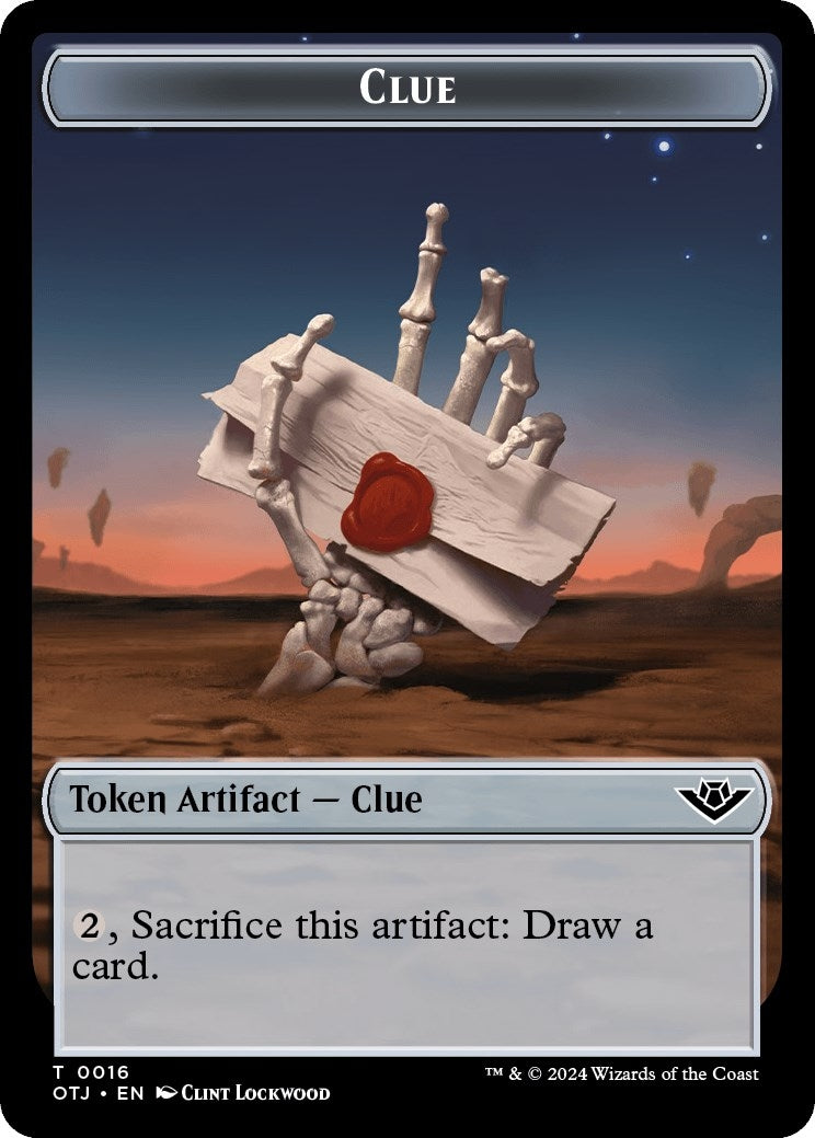 Image for Clue // Plot Double-Sided Token (16 // 20) (OTJ) - Magic: The Gathering