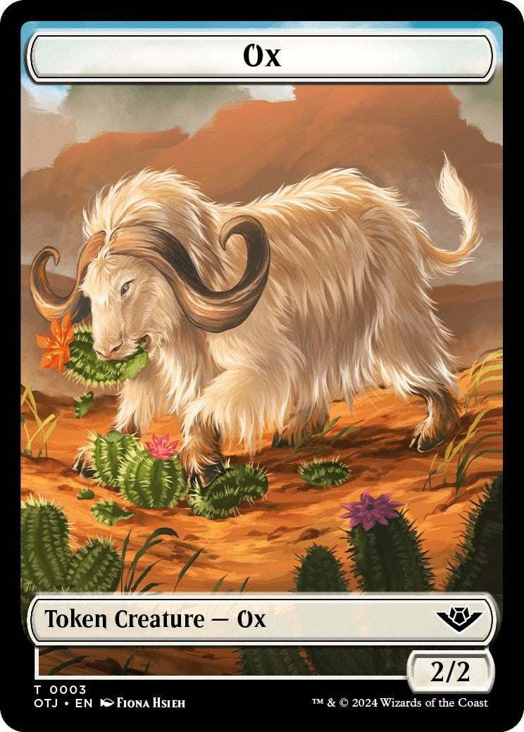 Image for Ox Token (3) (OTJ) - Magic: The Gathering