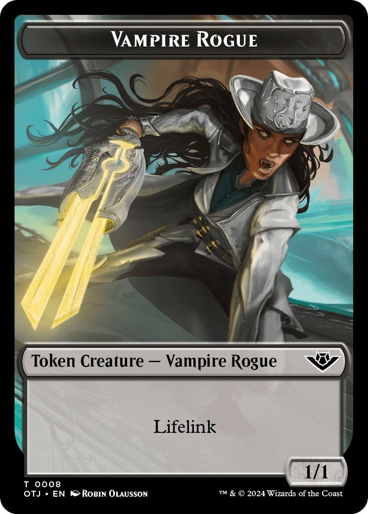 Image for Vampire Rogue // Plot Double-Sided Token (8 // 20) (OTJ) - Magic: The Gathering