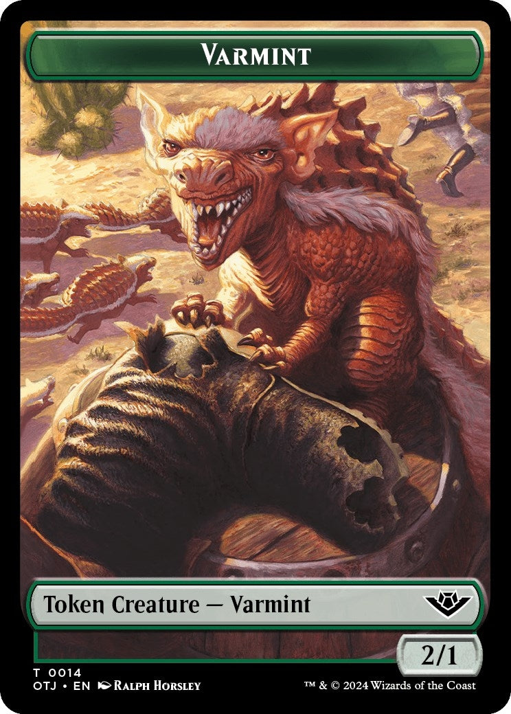 Image for Varmint // Plot Double-Sided Token (14 // 20) (OTJ) - Magic: The Gathering