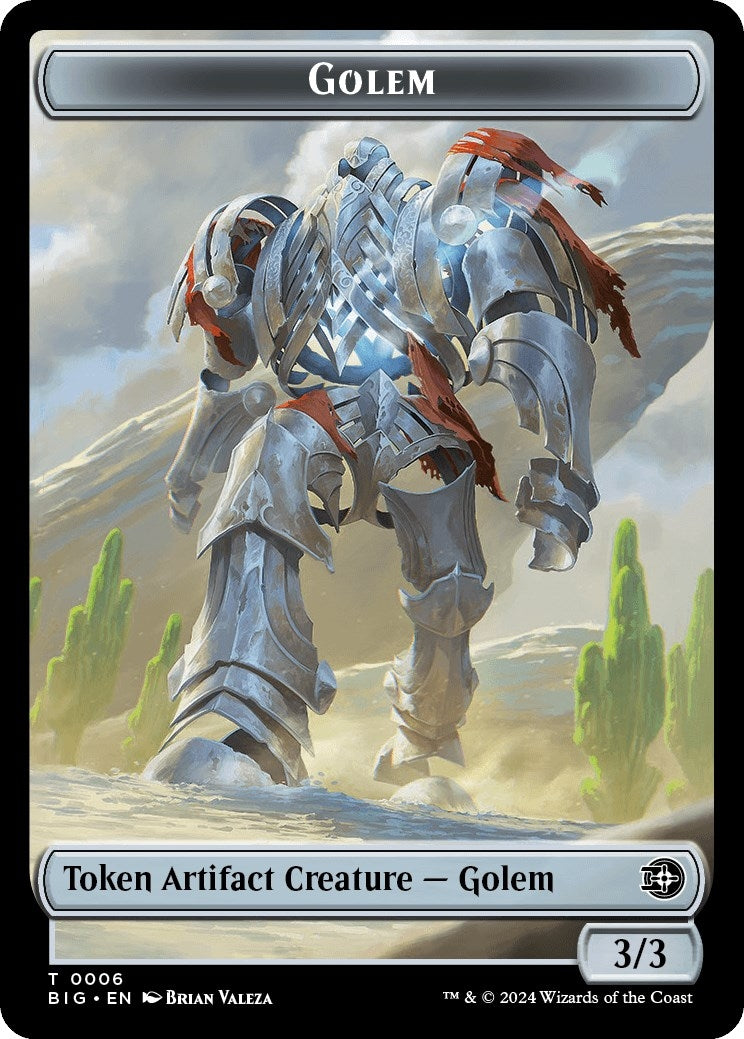 Image for Golem // Plot Double-Sided Token (6 // 20) (BIG) - Magic: The Gathering