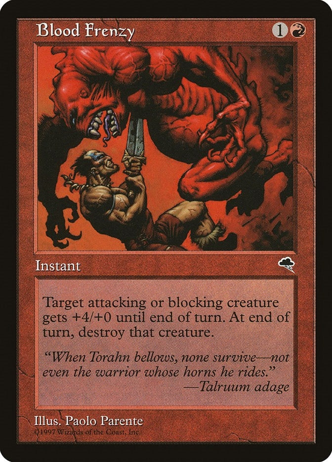 Image for Blood Frenzy (164) (TMP) - Magic: The Gathering