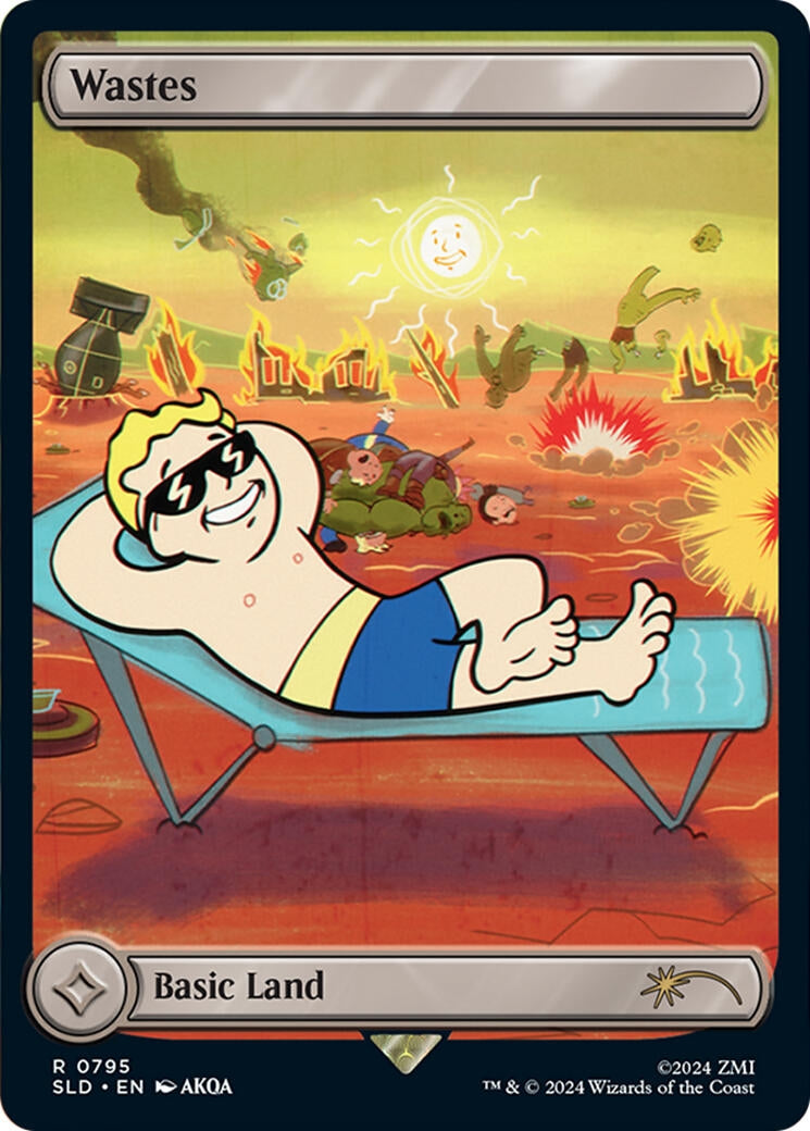 Image for Wastes (795) - Full Art (Rainbow Foil) (795) (SLD) - Magic: The Gathering