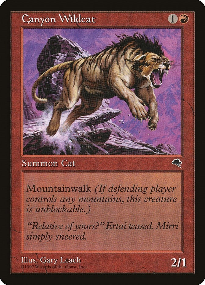Image for Canyon Wildcat (167) (TMP) - Magic: The Gathering
