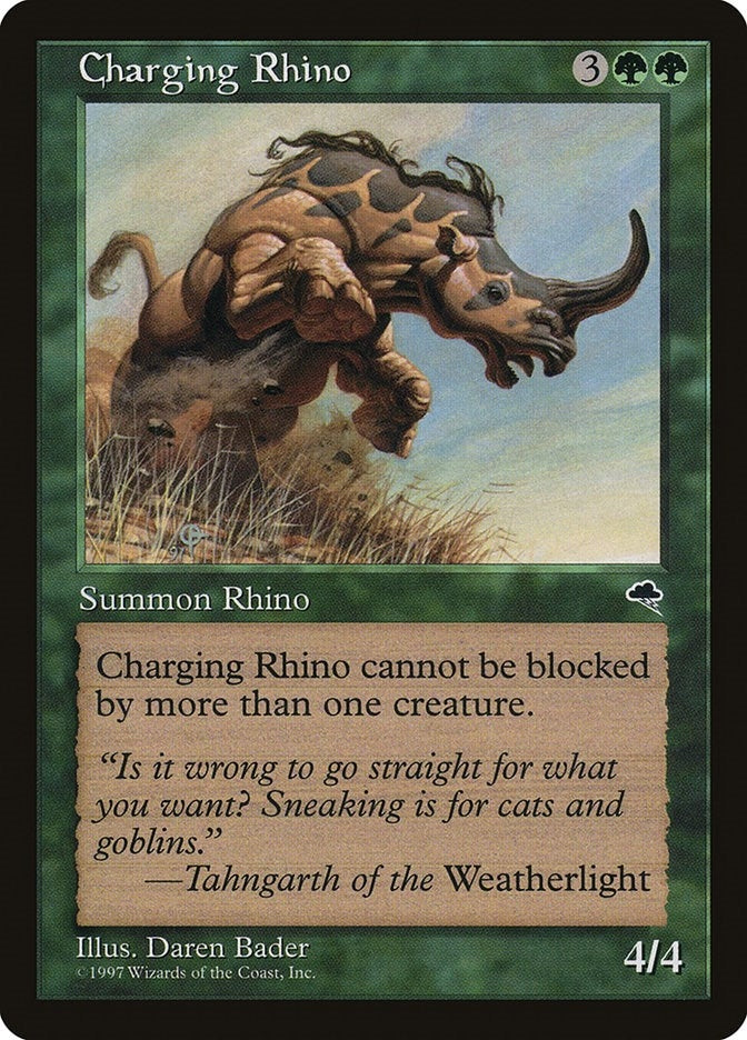 Image for Charging Rhino (218) (TMP) - Magic: The Gathering