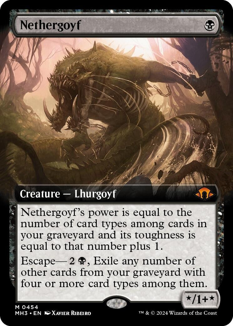 Image for Nethergoyf (Extended Art) (454) (MH3) - Magic: The Gathering