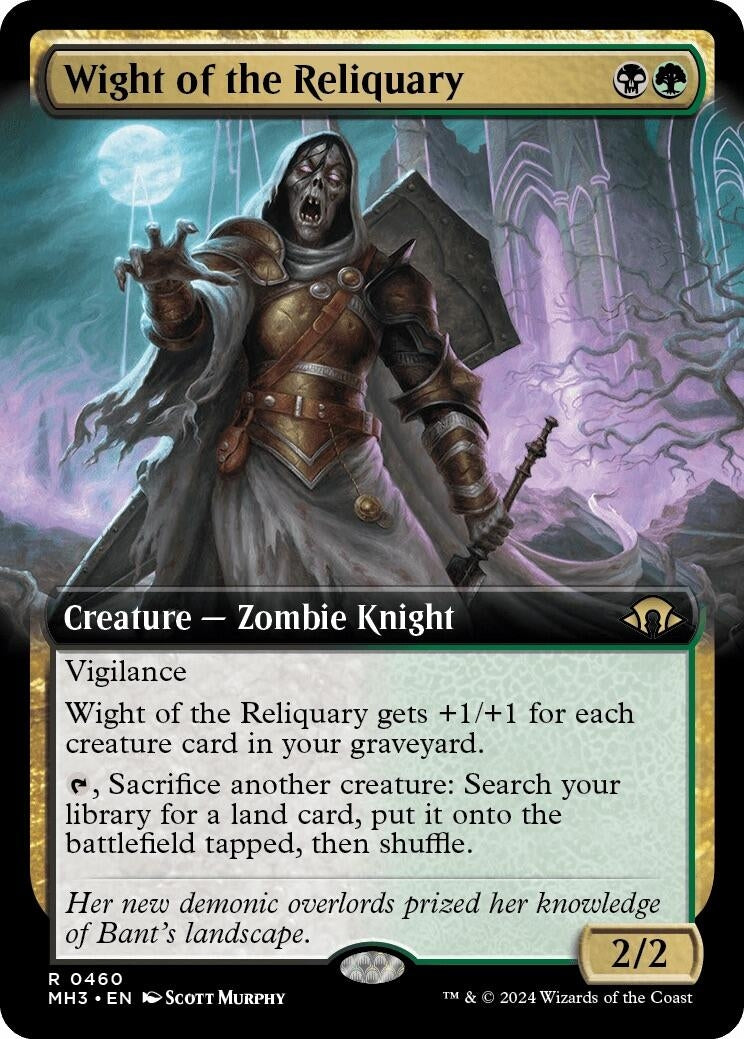 Image for Wight of the Reliquary (Extended Art) (460) (MH3) - Magic: The Gathering