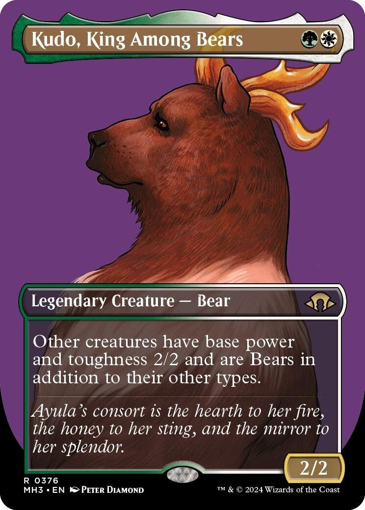 Image for Kudo, King Among Bears (Borderless) (376) (MH3) - Magic: The Gathering