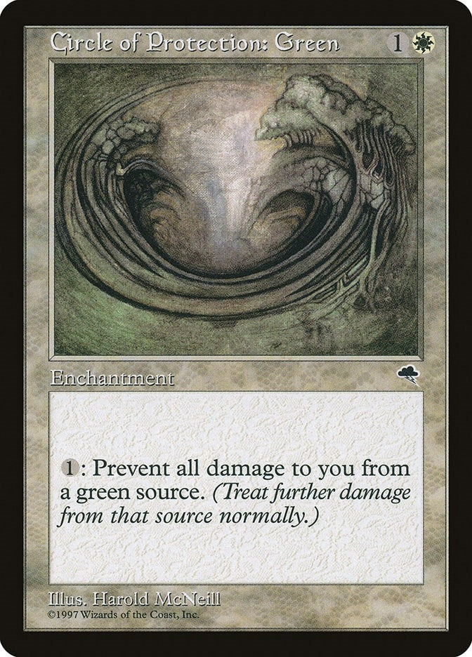 Image for Circle of Protection: Green (10) (TMP) - Magic: The Gathering