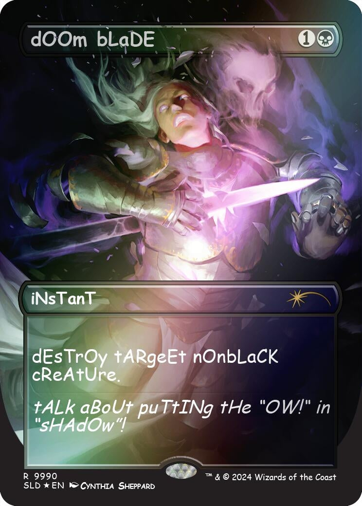 Image for dOOm bLaDE (Rainbow Foil) (9990) (SLD) - Magic: The Gathering