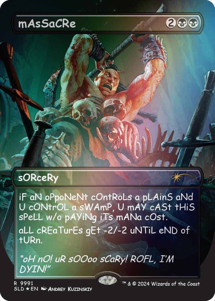 Image for mAsSaCRe (Rainbow Foil) (9991) (SLD) - Magic: The Gathering