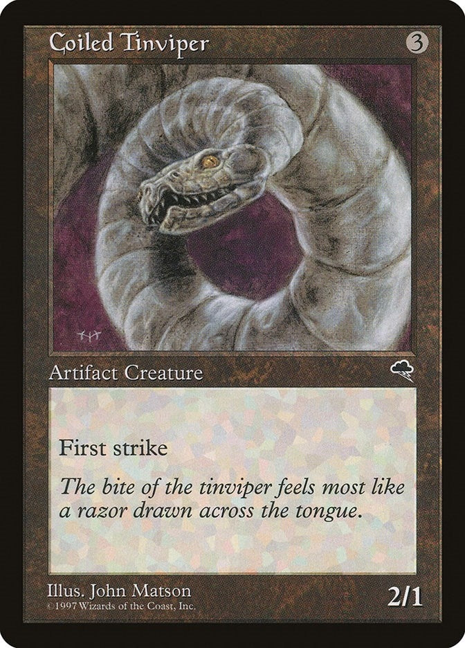 Image for Coiled Tinviper (279) (TMP) - Magic: The Gathering