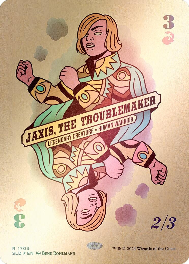 Image for Jaxis, the Troublemaker (Rainbow Foil) (1703) (SLD) - Magic: The Gathering