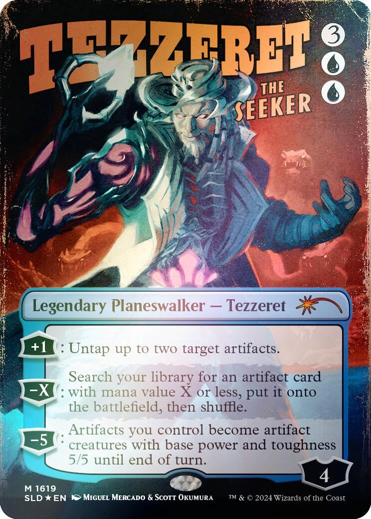 Image for Tezzeret the Seeker (1619) (Rainbow Foil) (1619) (SLD) - Magic: The Gathering