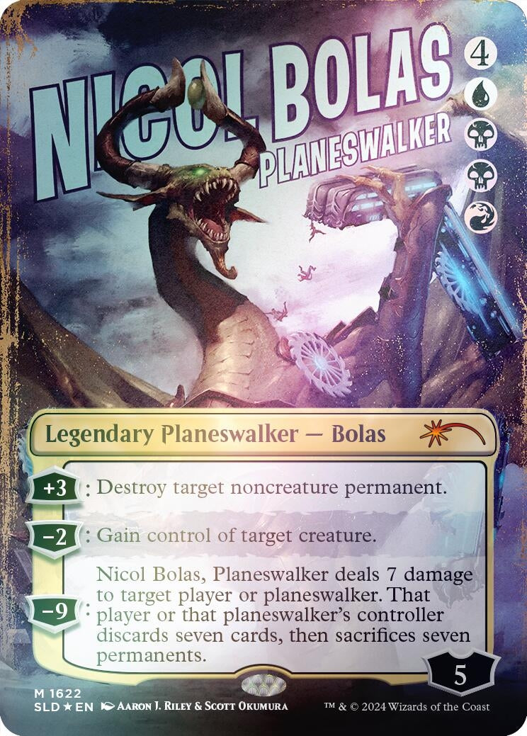 Image for Nicol Bolas, Planeswalker (Rainbow Foil) (1622) (SLD) - Magic: The Gathering