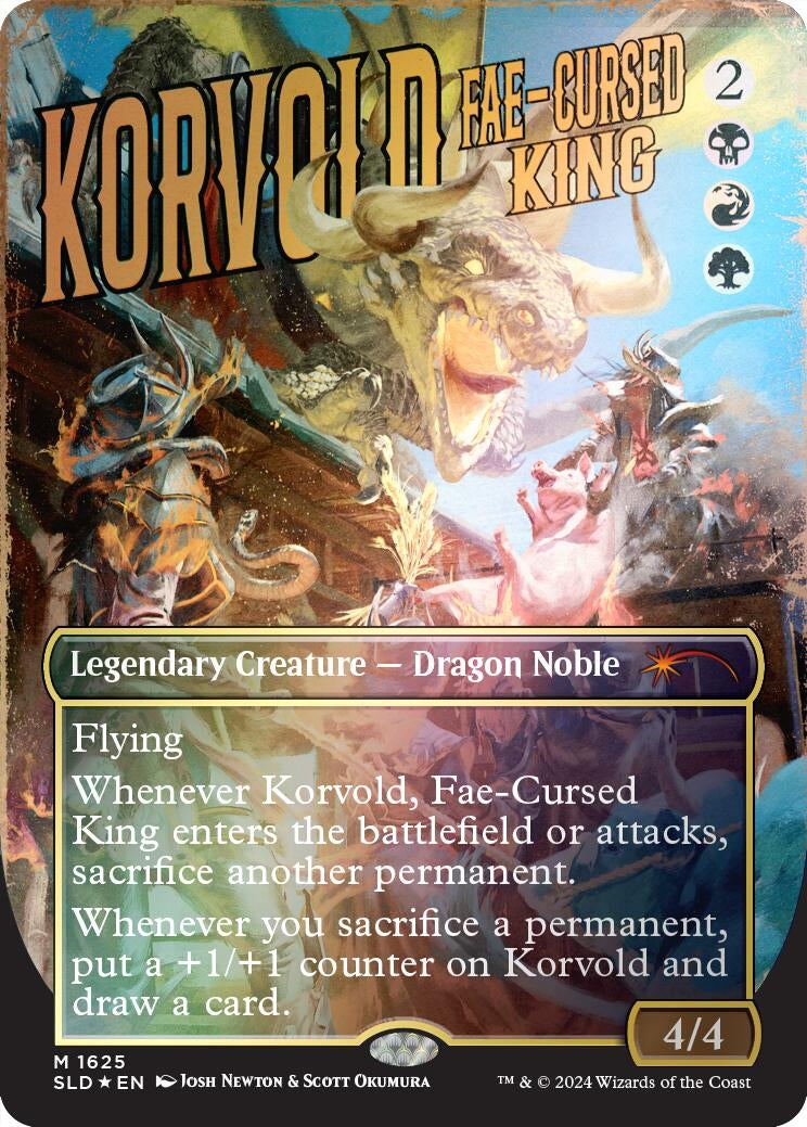 Image for Korvold, Fae-Cursed King (Rainbow Foil) (1625) (SLD) - Magic: The Gathering