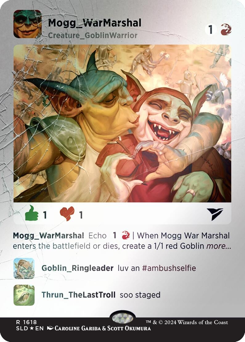 Image for Mogg War Marshal (Rainbow Foil) (1618) (SLD) - Magic: The Gathering