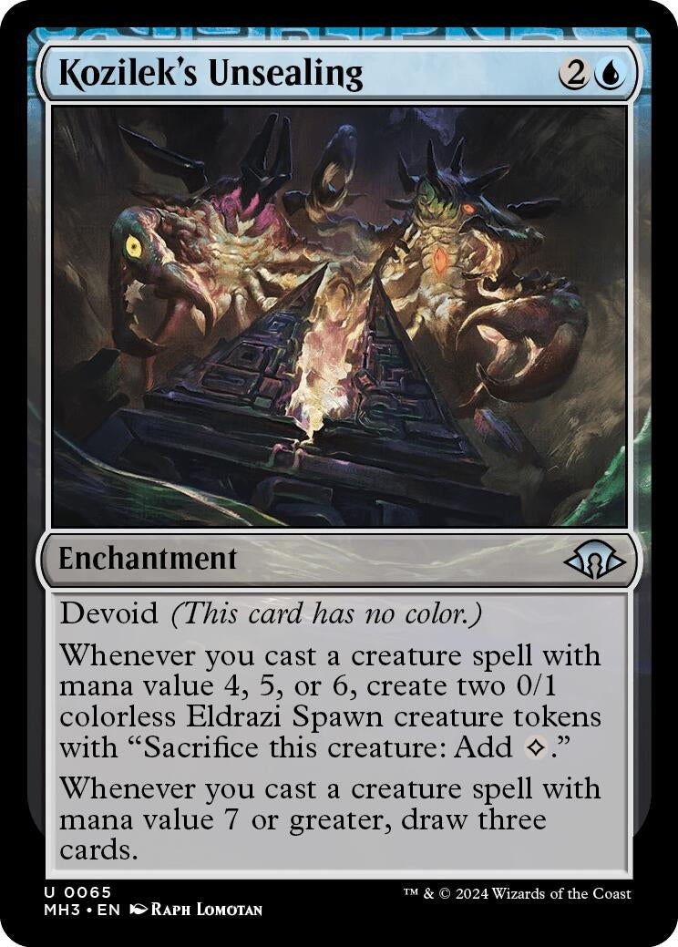 Image for Kozilek's Unsealing (65) (MH3) - Magic: The Gathering