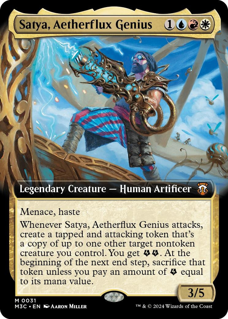 Image for Satya, Aetherflux Genius (Extended Art) (31) (M3C) - Magic: The Gathering