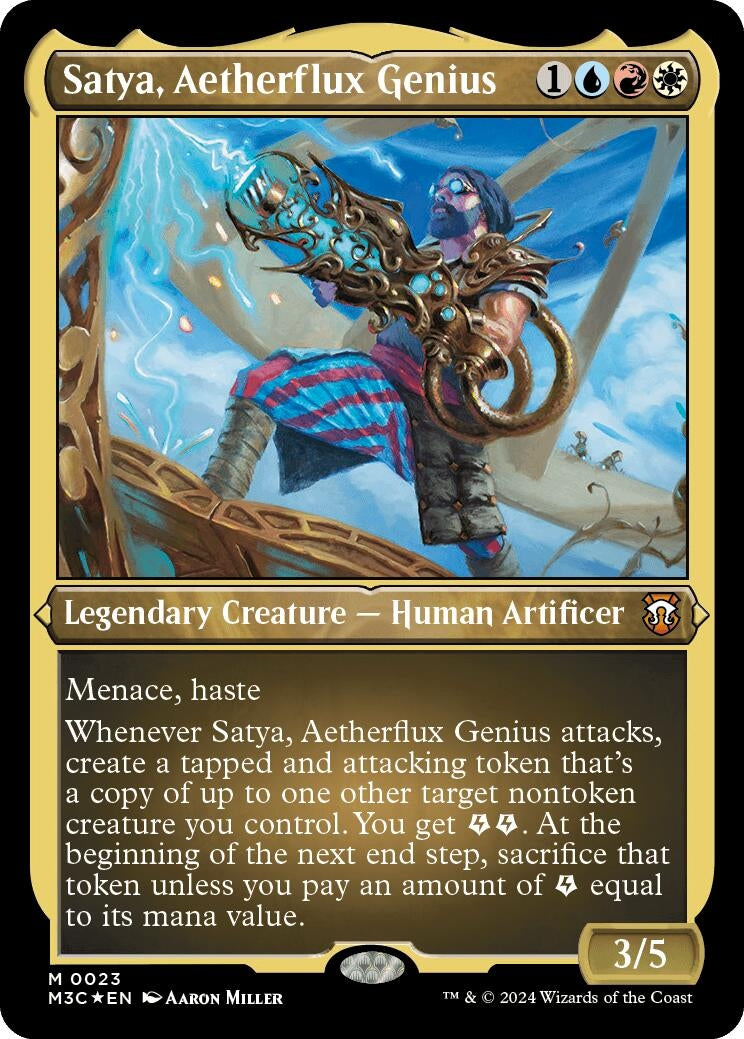 Image for Satya, Aetherflux Genius (Foil Etched) (23) (M3C) - Magic: The Gathering
