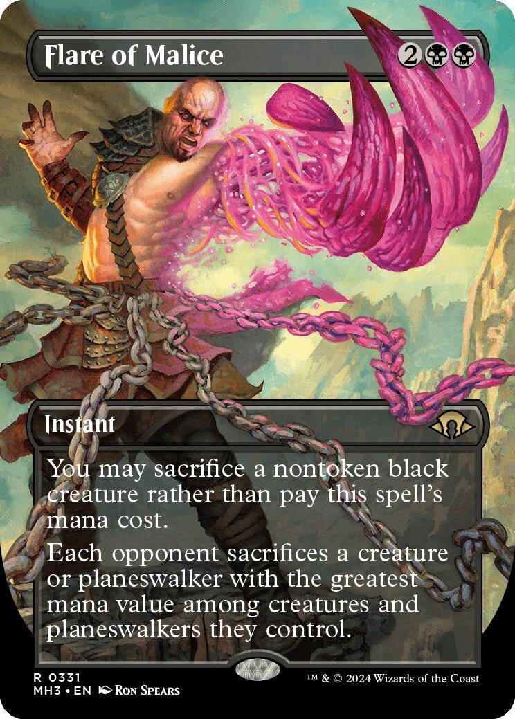 Image for Flare of Malice (Borderless) (331) (MH3) - Magic: The Gathering