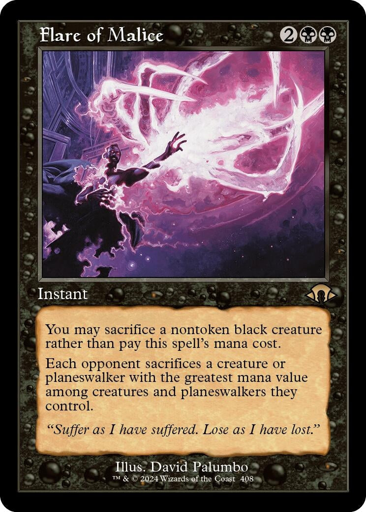 Image for Flare of Malice (Retro Frame) (408) (MH3) - Magic: The Gathering