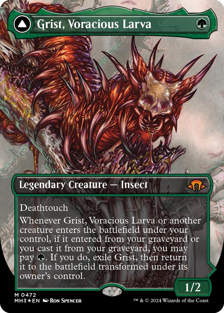 Image for Grist, Voracious Larva (Borderless) (Textured Foil) (472) (MH3) - Magic: The Gathering