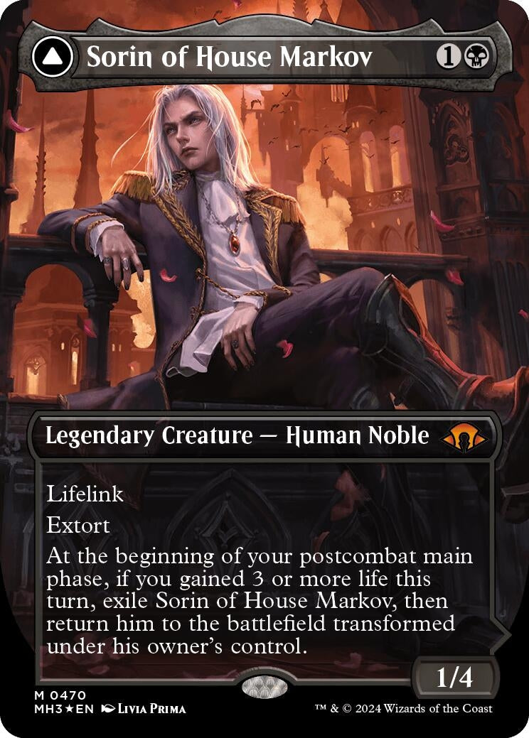 Image for Sorin of House Markov (Borderless) (Textured Foil) (470) (MH3) - Magic: The Gathering